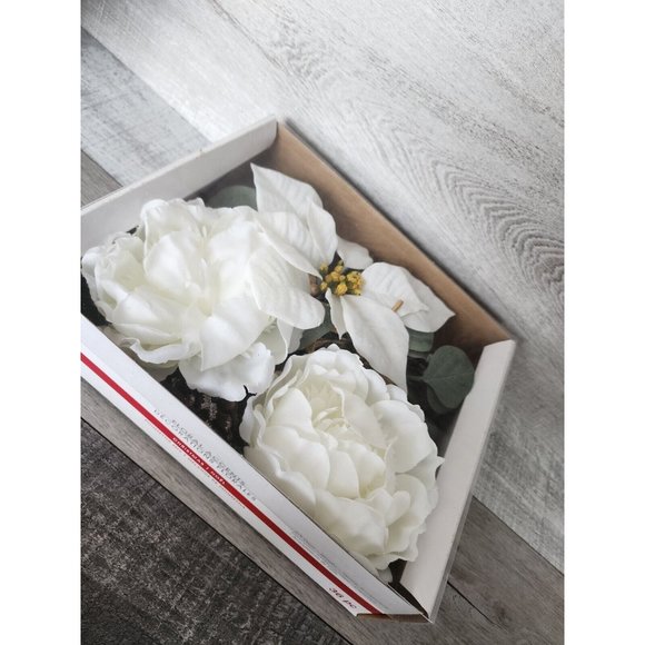 Ashland Other - Floral Accents White Poinsetta Peony DIY Decor Wreaths 36 Pcs - Ashland Sealed